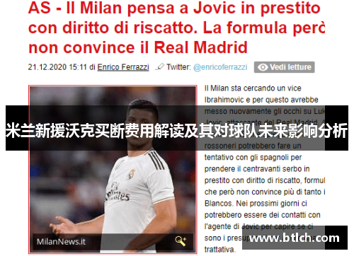 米兰新援沃克买断费用解读及其对球队未来影响分析